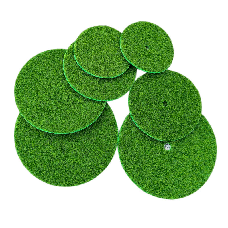 Round simulation lawn fake moss micro landscape moss turf green plant outdoor carpet DIY decorative materials wholesale