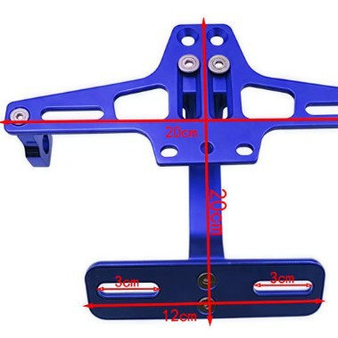 Factory Direct Sales Retractable Aluminum Alloy License Plate Holder Car Aircraft License Plate Bracket Motorcycle Rear License Plate Holder Support Bracket