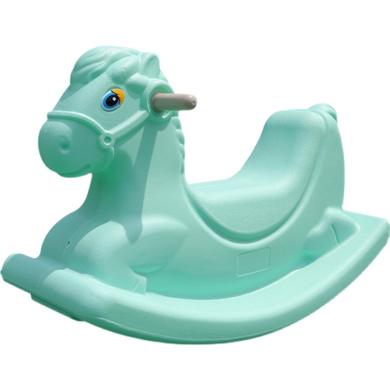 Kindergarten Trojan Horse Children's Rocking Horse Anti-fall Plastic Rocking Horse Anti-rollover Baby Outdoor Toys