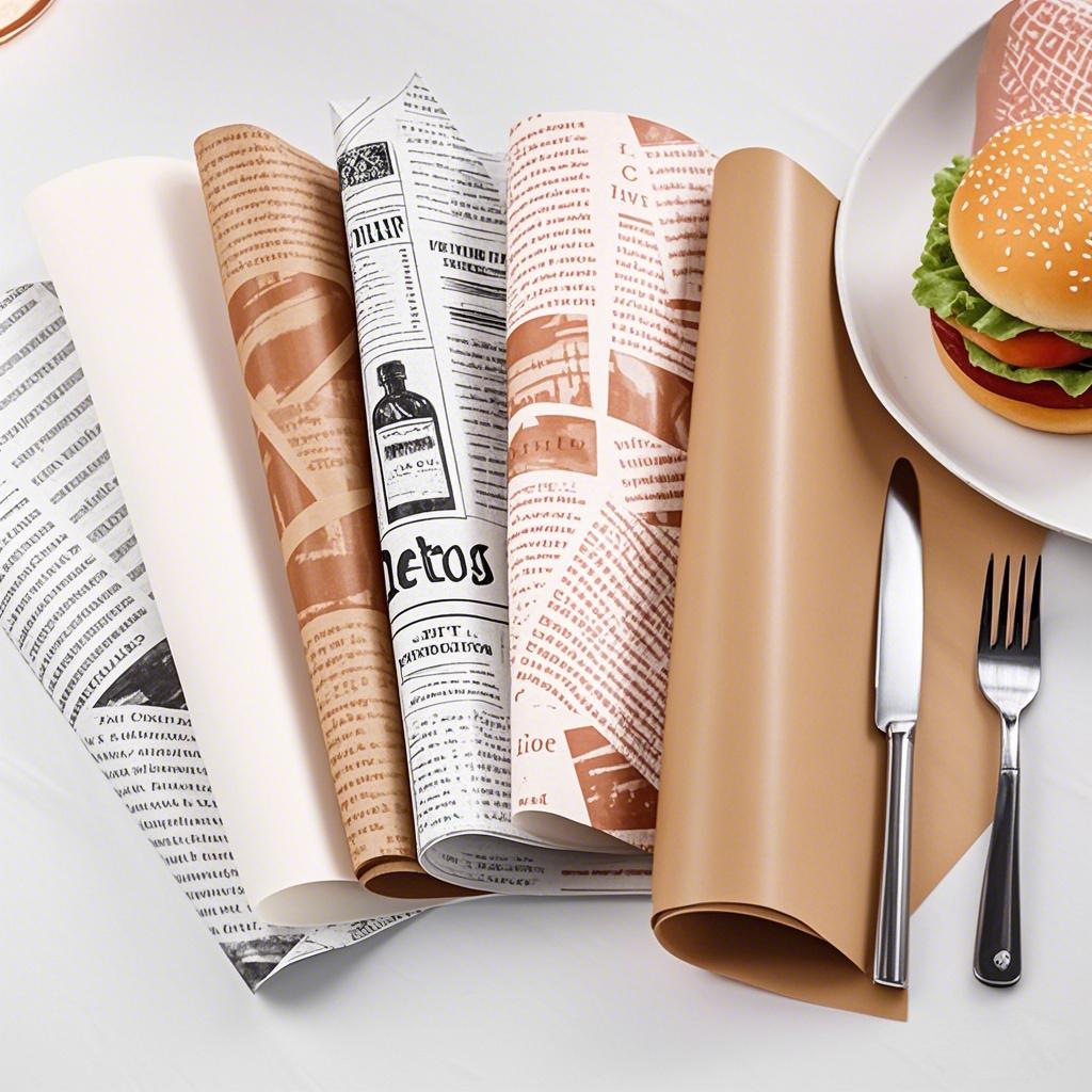 Индивидуальная бумага для упаковки бургеров, маслоустойчивая бумага для продуктов питания, бумага для сэндвичей, индивидуально покрытая бумага