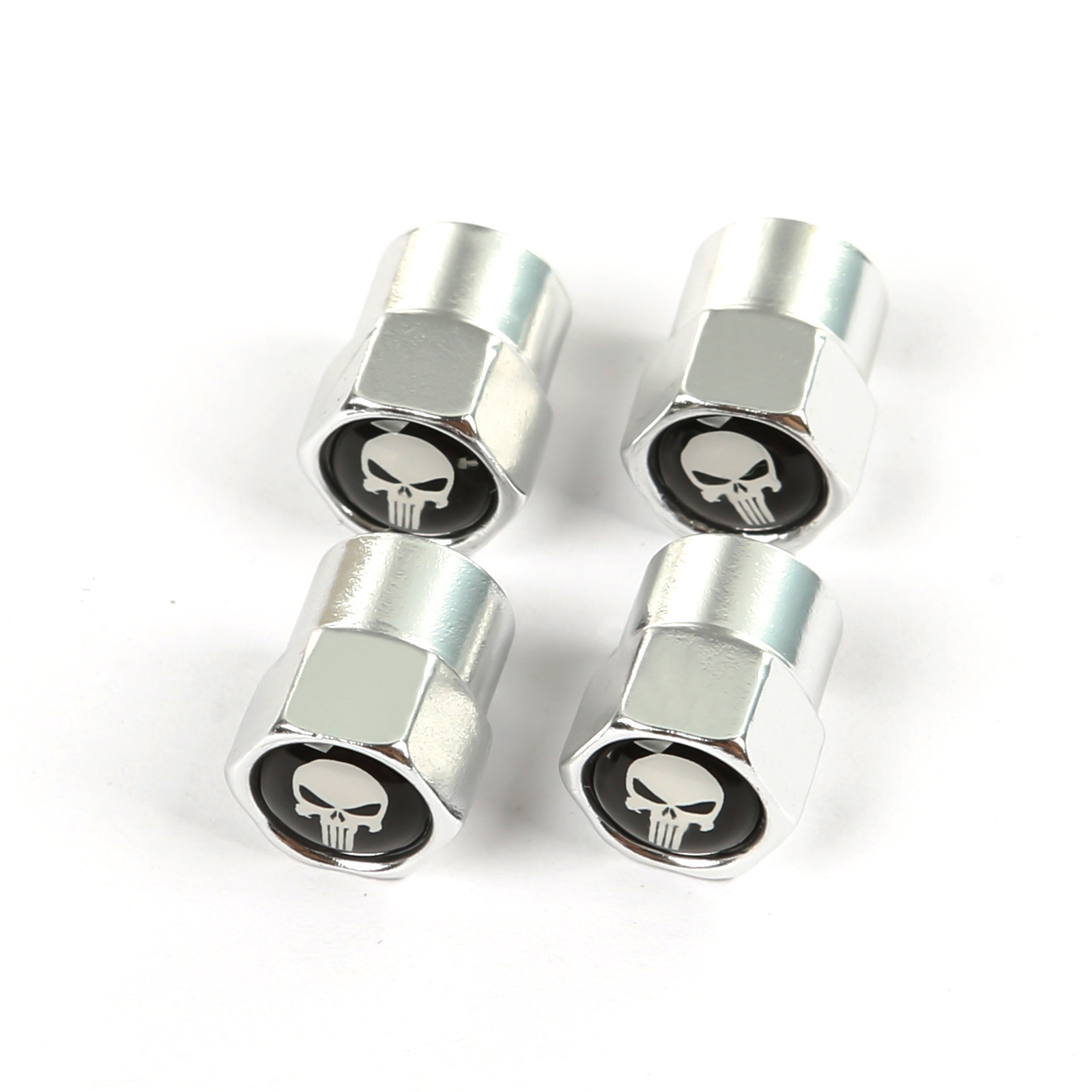 Cross-border hexagonal flat cap automobile dustproof aluminum alloy tire valve cap ordinary hexagonal with logo valve