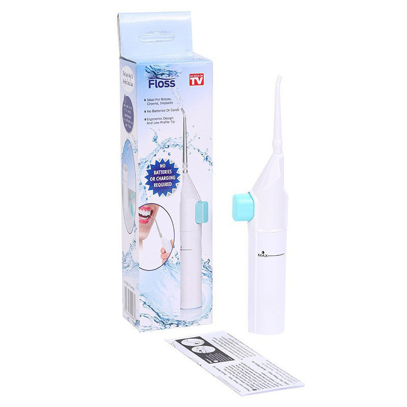 E-Commerce live product water floss tooth washer portable manual high-pressure dental irrigator