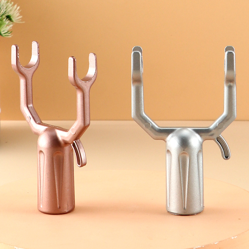 Factory wholesale aluminum alloy clothes fork head accessories hanging clothes fork head thickened 19 Tube support clothes fork connector optional multi-color