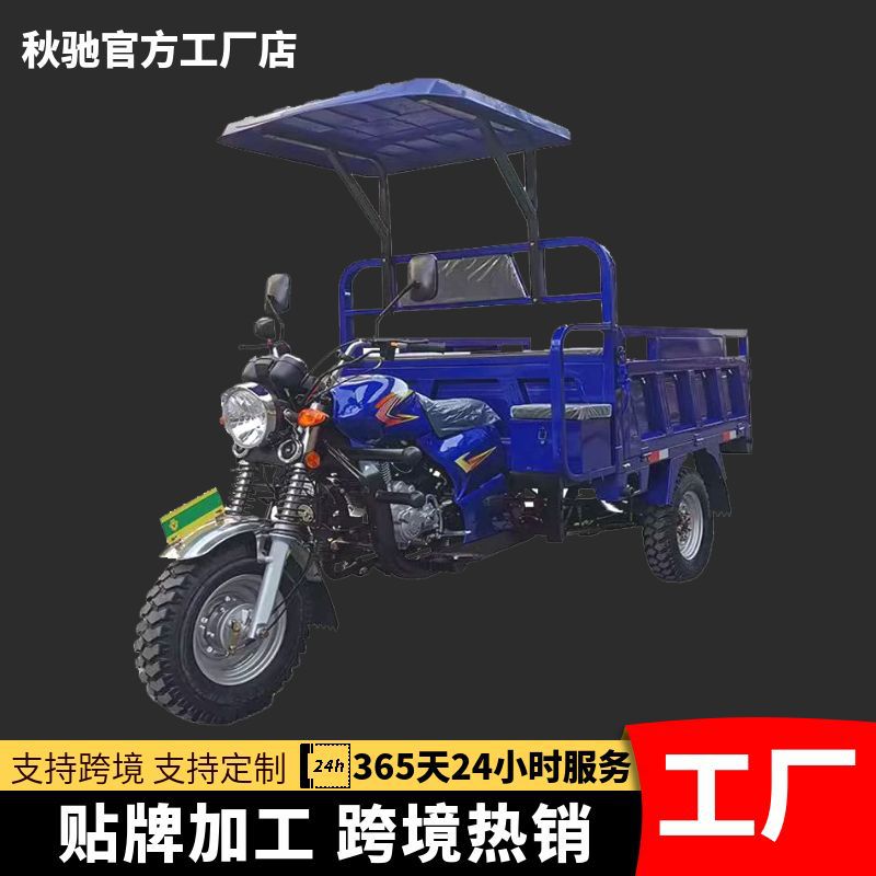 Трехколесный мотоцикл для сельского хозяйства с топливом, грузовой самосвал на бензине, трехколесный грузовик King Cargo