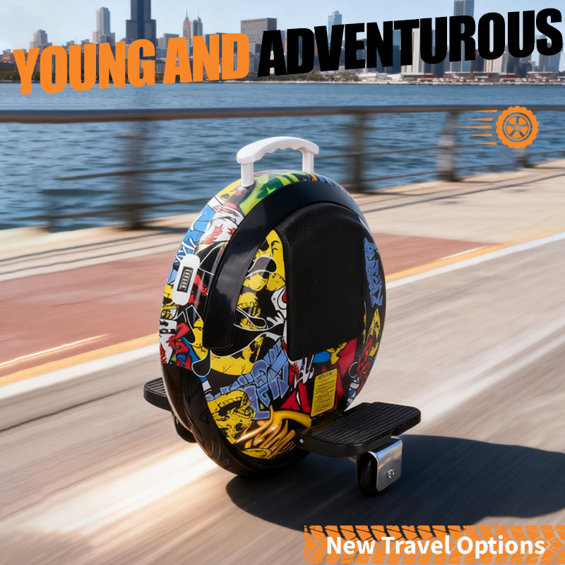 Кросс-бортовой смарт-электрический моноколесо для взрослых, одноосный рабочий, стоящий, катящийся, скутер с Bluetooth музыкой