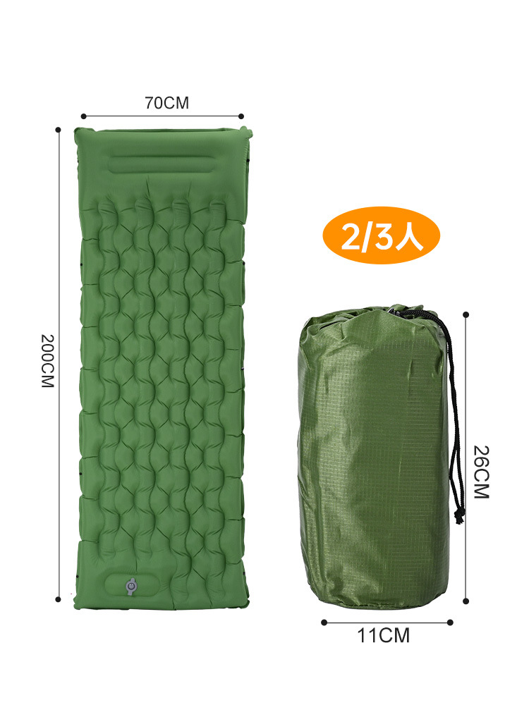 Pull Strap Tpu Inflatable Mat, Press and Step-On Sleeping Mat, Outdoor Inflatable Floor Mat, Air Mattress, Moisture-Proof Mat, Inflatable Tent Mat