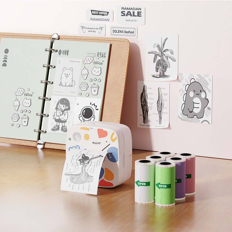 Graffiti New Mini label printer photo printing wrong question sorting small household portable wireless Bluetooth
