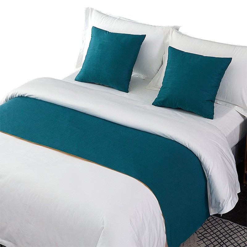 Bedside Towel, Bed Flag, Five-Star Hotel Bed Cover, Accessible Luxury Scandinavian Hotel Bed Bed Decoration, Pure Color Simple Towel