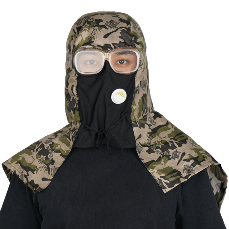 Wind Hat, Dustproof Hat, Mask with Shawl, Remover, Men's and Women's Labor Protection Work Cape Hat, Breathable, Dustproof and Dustproof