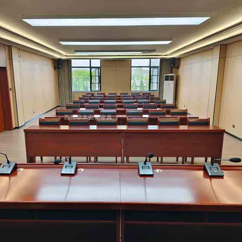 Double Meeting Table and Chair Combination Paint Table Meeting Room Long Table Solid Wood Skin 1.2 m Meeting Training Table