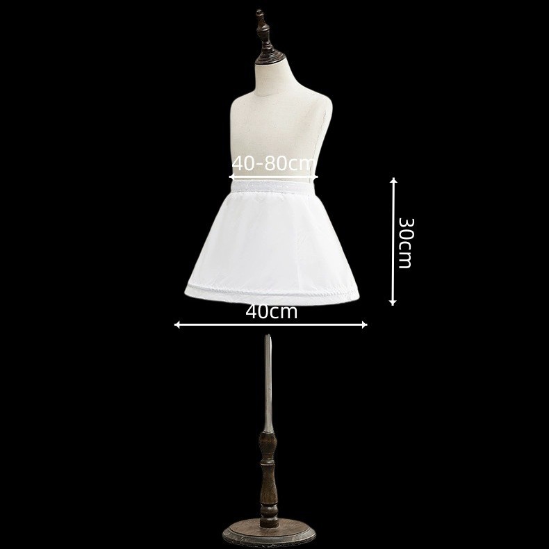 Flower Girl 30cm Children's Princess Skirt Short Pontiums Girl's Cullomi Skirt Wedding Dress Pontiums Lining Adjustable Canopy