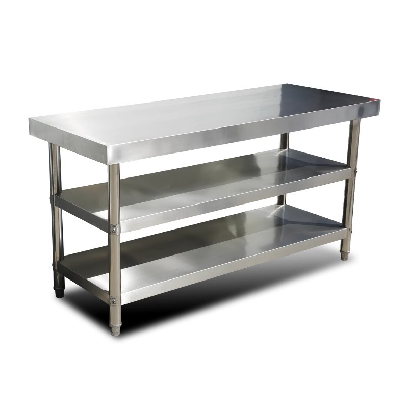 304 extra thick stainless steel workbench strong load-bearing kitchen console chopping board chopping table commercial workbench