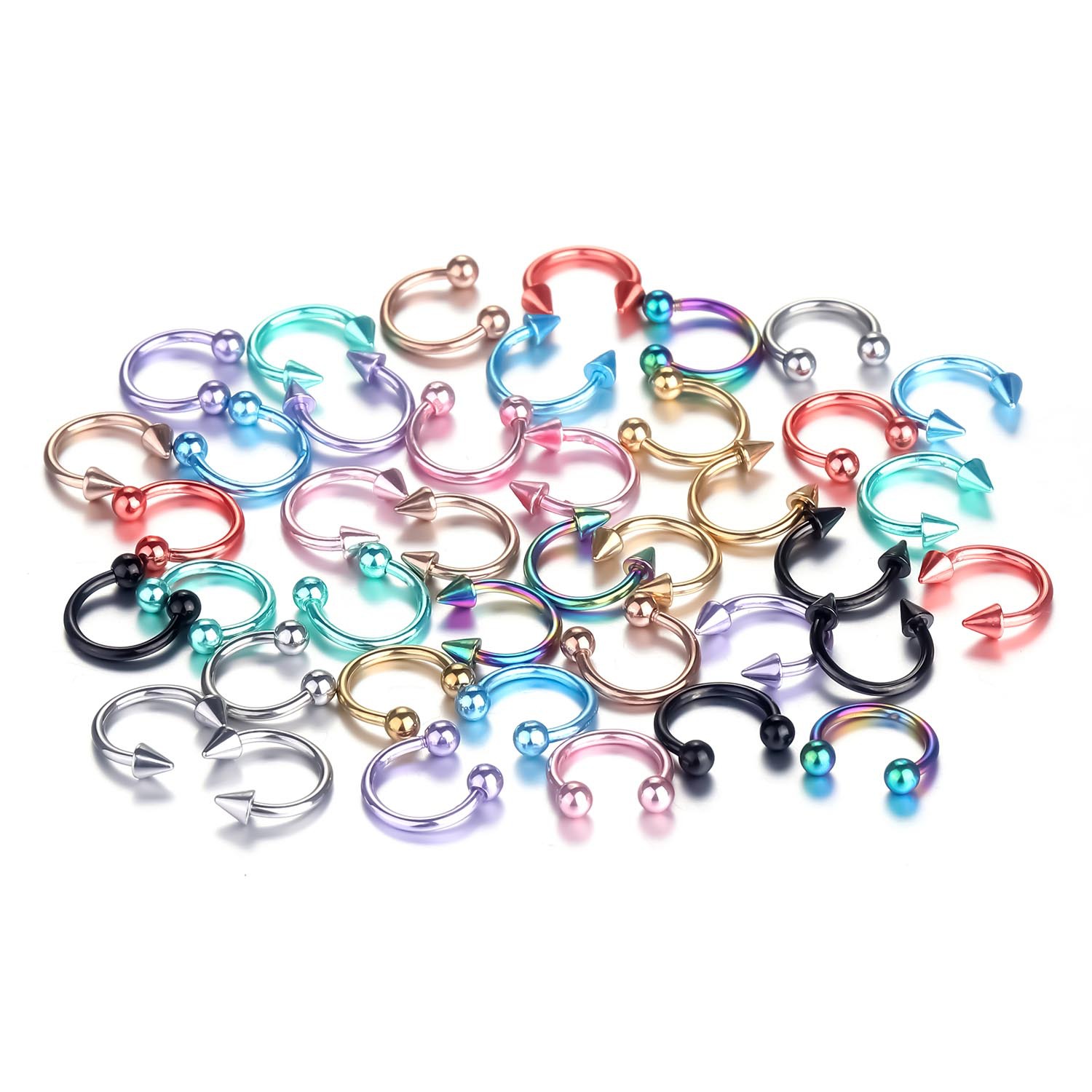 Stainless Steel C-Ring Nose Ring Horseshoe Ring Earrings Body Piercing Tattoo Jewelry European and American Amazon Cross-Border Supply