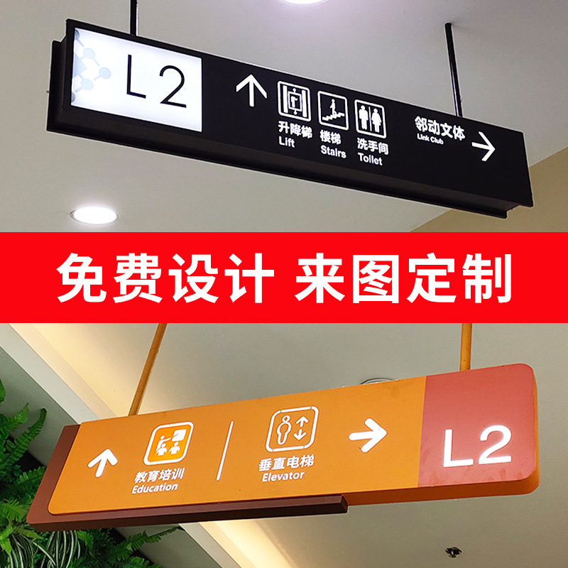 Underground Garage Light Box Sign Double-Sided Luminous Led Aluminum Profile Hang Tag Parking Lot Guide Sign Manufacturer Wholesale