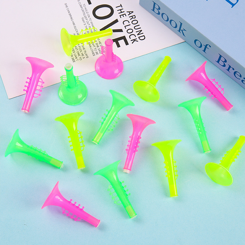 Mini Transparent Trumpet Creative Children's Fun Gifts Baby Exercise Playing Small Toys Street Stall Wholesale