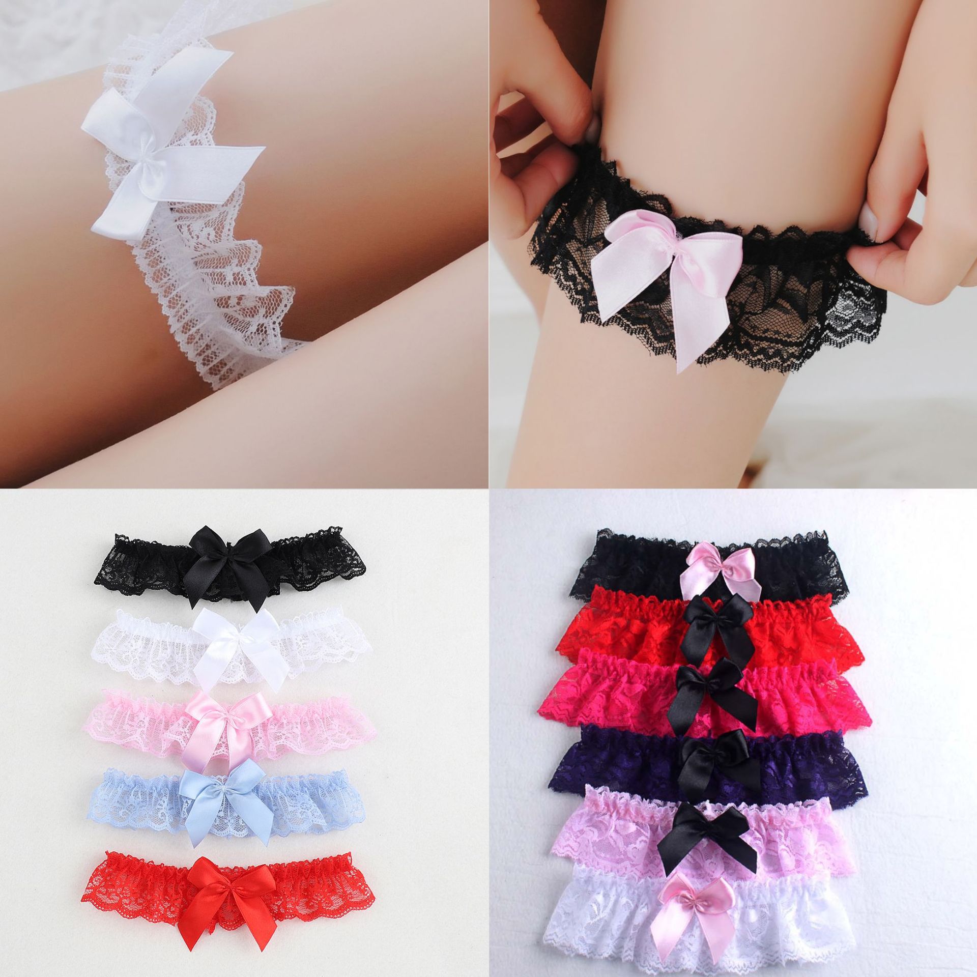 Косплей, аксессуары для горничной, кружевное кольцо на ногу, сексуальные аксессуары для невесты