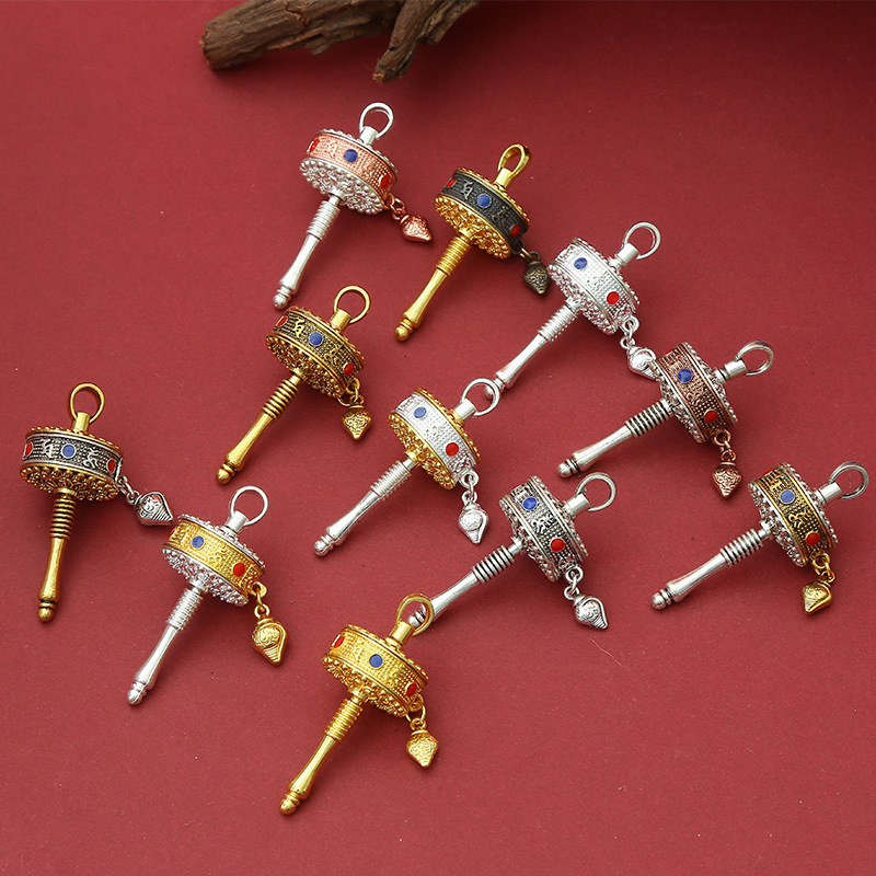 Производители источника сувениры Тибета ручной крутки веретена подвеска с шестью символами истины кисточка ювелирные изделия прямая поставка