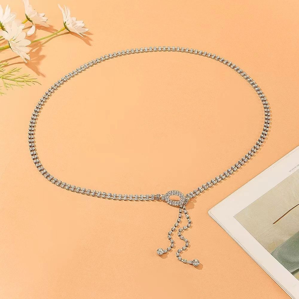Women's rhinestone belt with diamond fashion all-Match full diamond diamond belt decoration with skirt jeans fashion