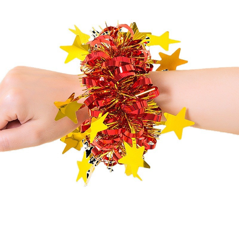 Children's Day Kindergarten Cheerleading Children's Wrist Flower Performance Toddler Dance Performance Hand Flower Games Props Bracelet