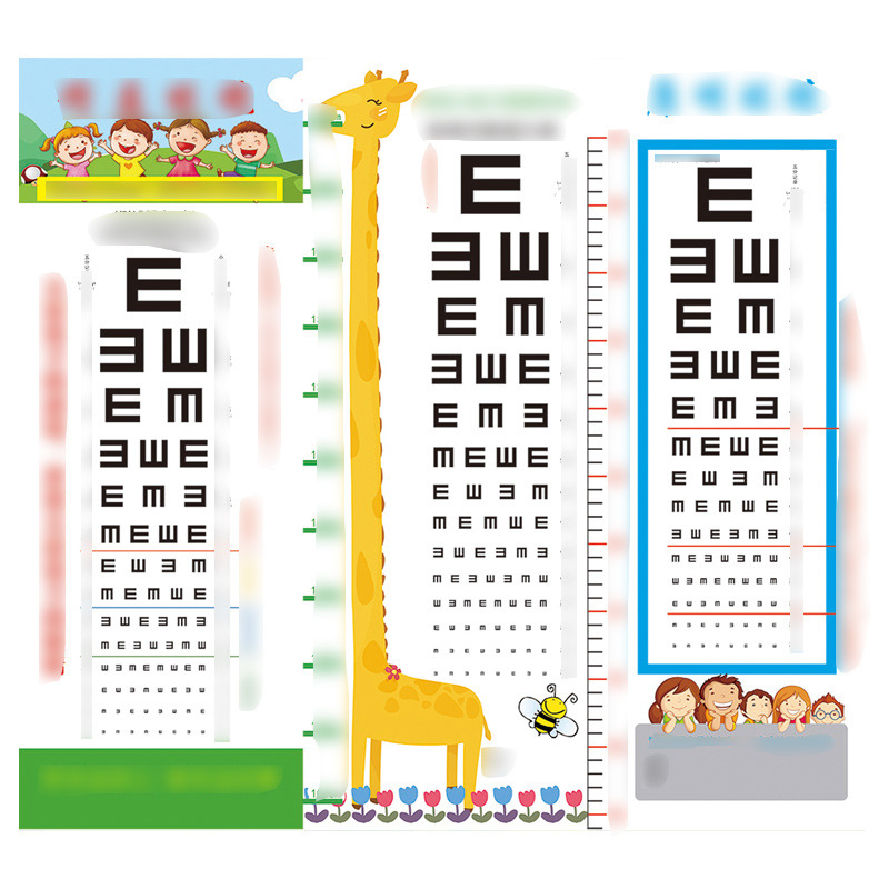 Customizable 3.5m Standard Logarithmic Vision Chart Thickeneded Cartoon Myopia Household E-Shaped Kidsren's Free Design