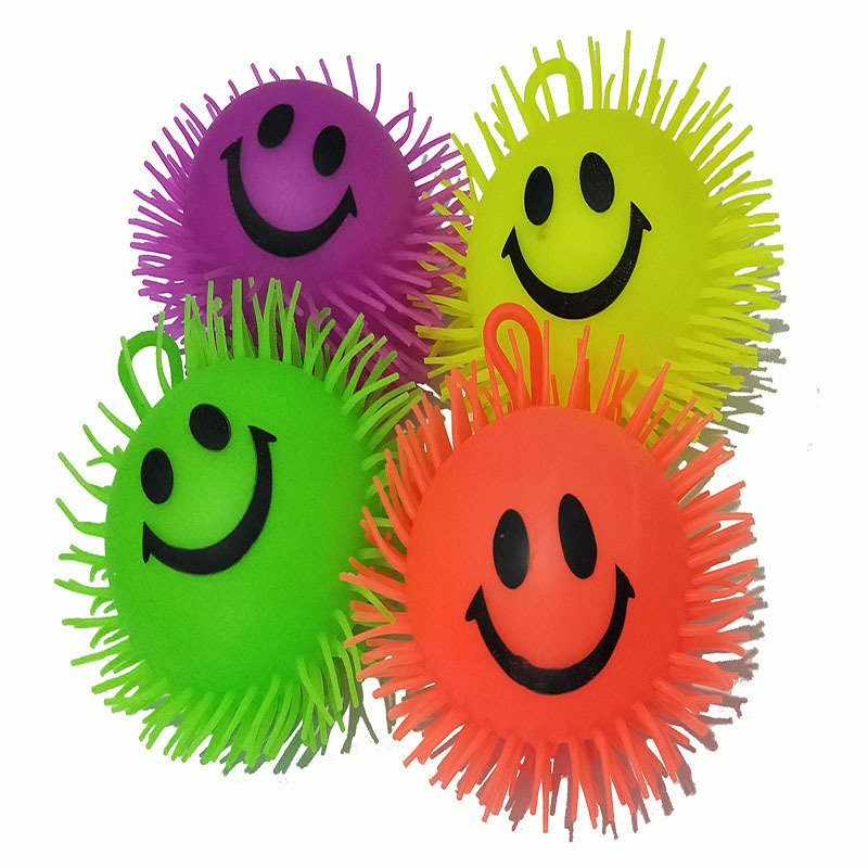 Индивидуальный печатный надувной светящийся меховой шарик с веревкой, вентиль для зажима, ёжик, TPR, подарок для ночного рынка, рекламное изделие, производитель