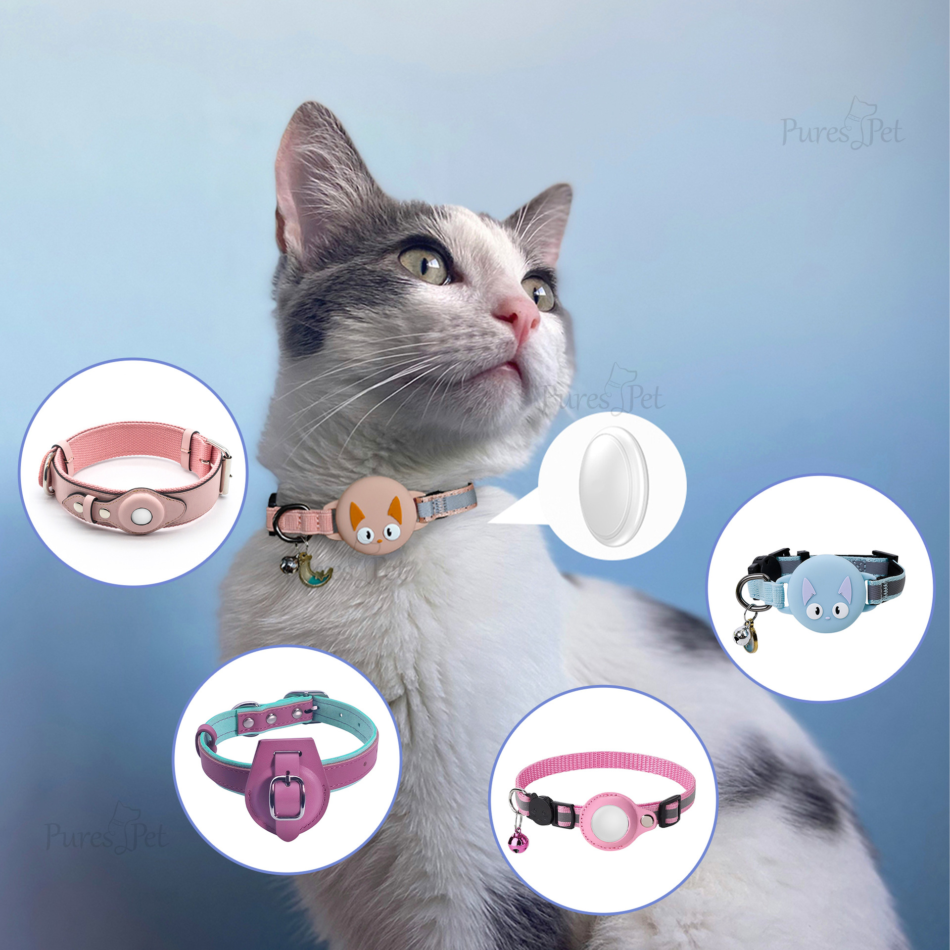 Apple Android Anti-lost Device AirTag Tracker Smart Tracking Pet Collar Anti-lost Artifact
