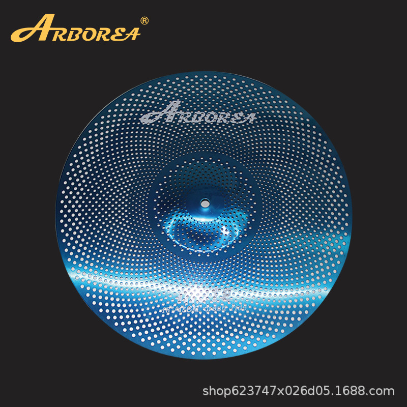 Оптовый производитель кастомных логотипов синих матовых бесшумных музыкальных инструментов набор тарелок из сплава пять предметов комплект ударных пять барабанов