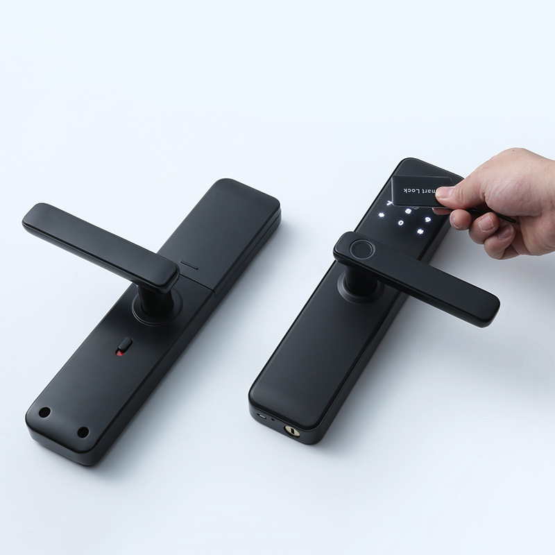 Foreign Trade Cross-border Apartment Hotel Card Lock app Remote Smart Fingerprint Lock Wooden Door Bluetooth ttlock Fingerprint Lock