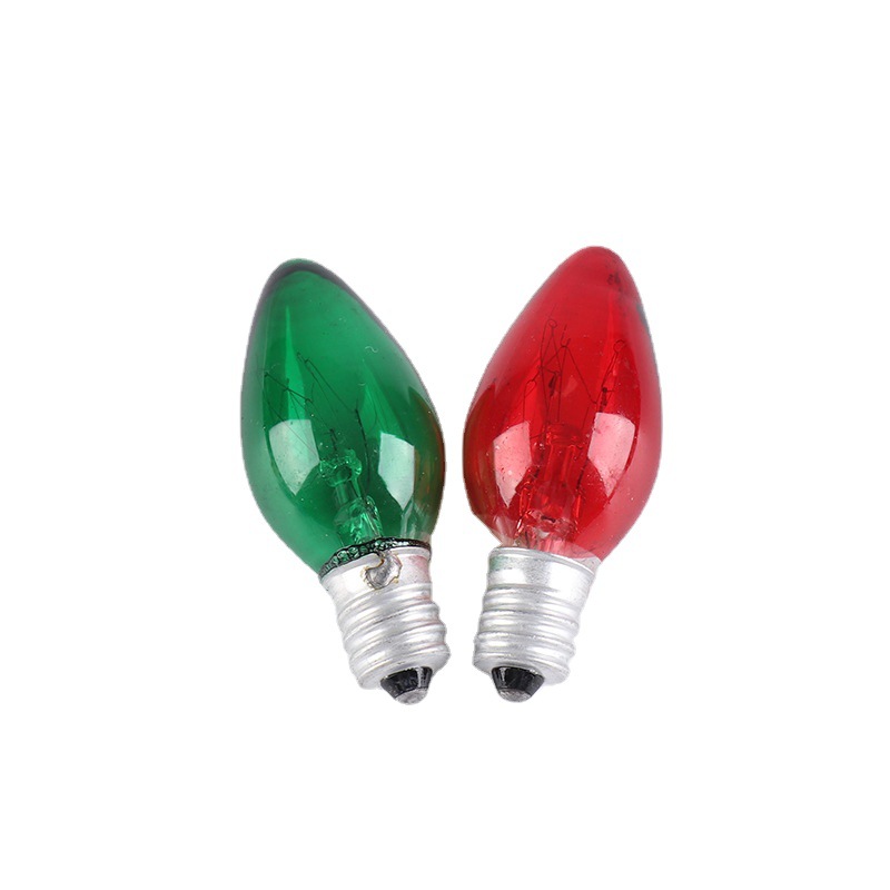 C7 color candle bulb pointed bulb E14 pointed bulb decorative bulb colored bulb holiday bulb