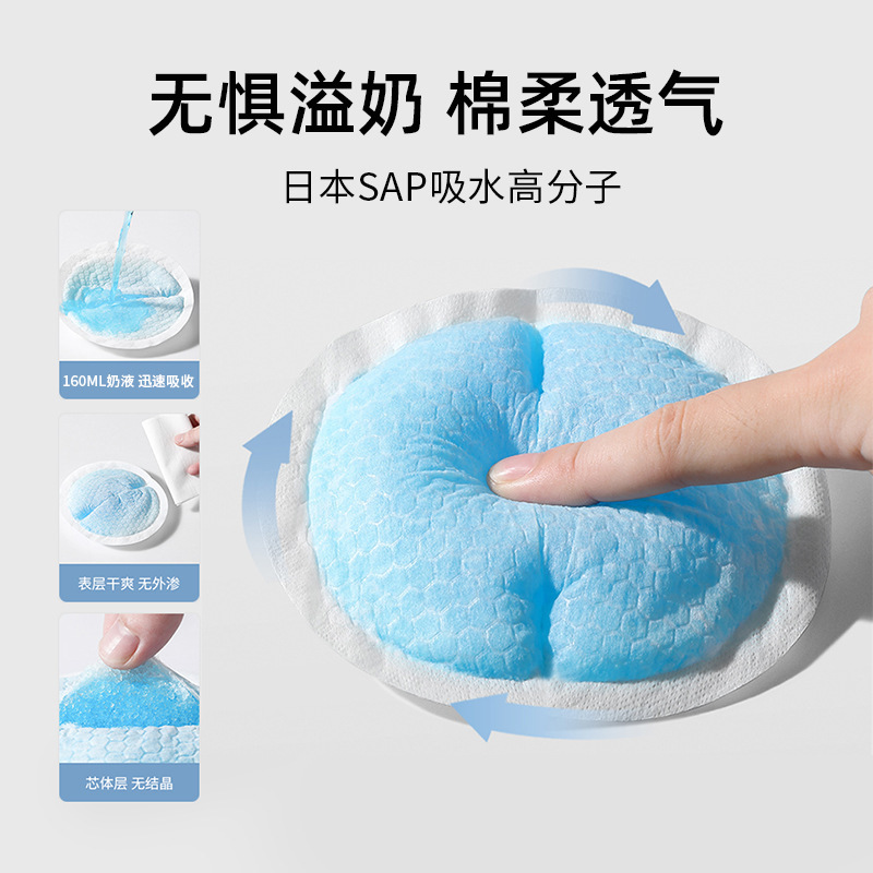 Anti-overflow Milk Pad Disposable Overflow Milk Pad 100 Pieces Maternal Anti-overflow Milk Pad Ultra-thin Breathable Lactation Milk Patch