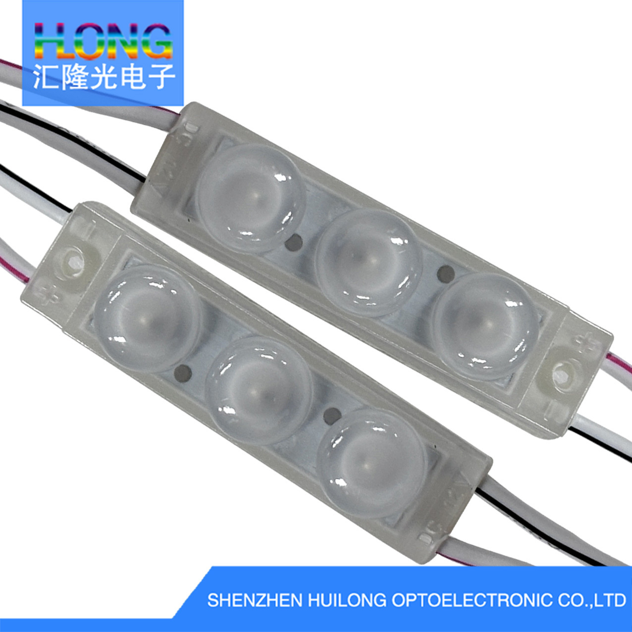 High-Brightness 1W Small Three-Lamp Led Module, Injection-Molded Waterproof 12V Light Source, Luminous Character Mini Lamp Module, Factory Direct Supply