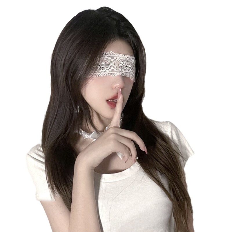 Sexy Lingerie Sexy Lace Perspective Embroidered Hollow Eye Mask Adjustable Adult Products Strap Accessories Women's Hair