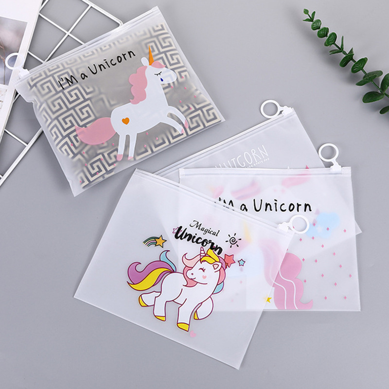 Pencil case stationery bag transparent stationery case pen holder wholesale cartoon stationery student creative cute children's pen set