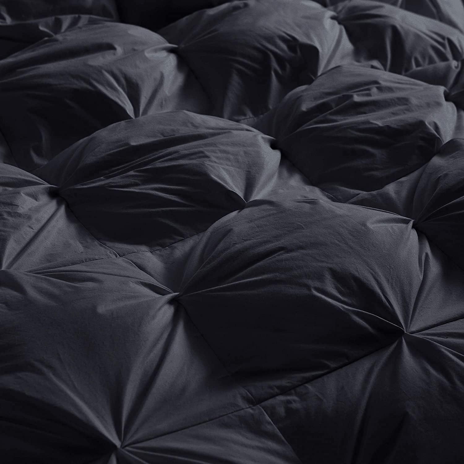 Amazon Cross-Border Exquisite Pleated Black Luxury Goose down Quilt High-End down Quilt Winter Warm Feather Cotton Quilt