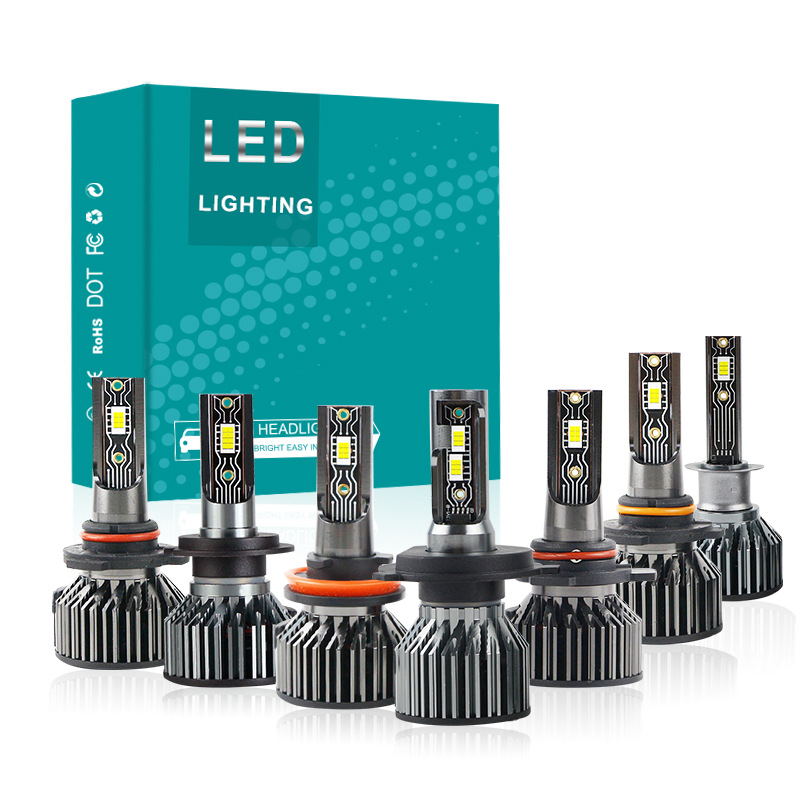 Cross-border car LED light headlight non-destructive modification H4 far and near General H7H11 super bright spotlight car bulb wholesale