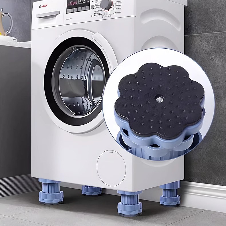 Universal Washing Machine Base Foot Pads for Heightening, Shock Absorption, Anti-Slip, Anti-Vibration, Moisture-Proof, Refrigerator Silent Pulsator Drum