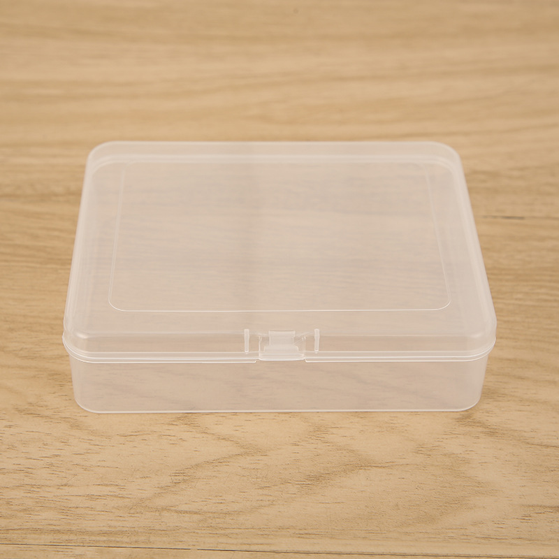 Rectangular transparent storage box with lid pp box transparent plastic box wholesale packaging box within 150mm long