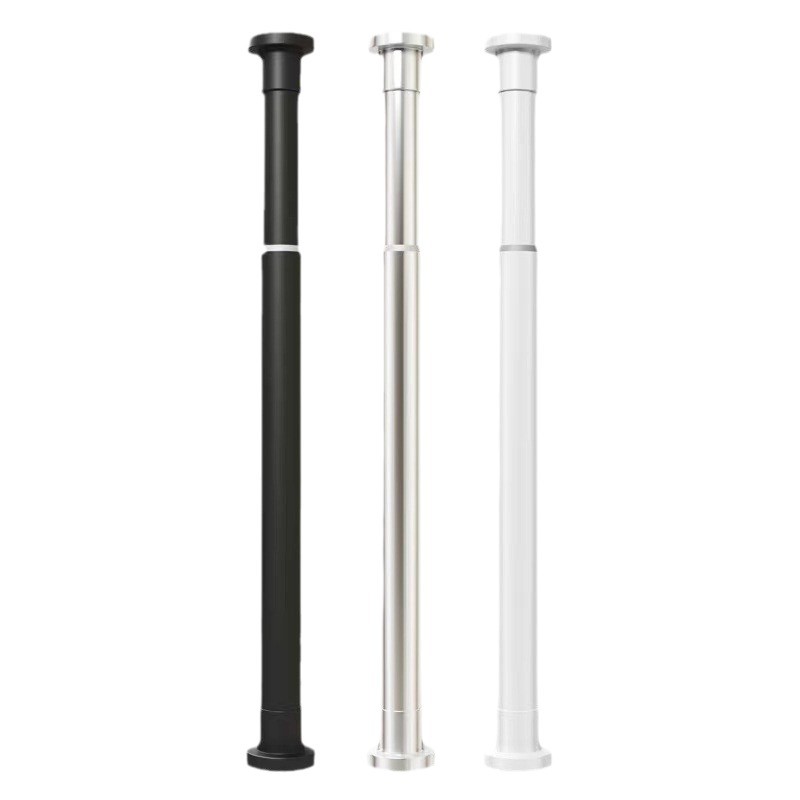 Customized Punch-Free Telescopic Rod Wardrobe Clothes Hanging Rod Retractable Roman Rod Curtain Rod Bathroom Shower Curtain Rod