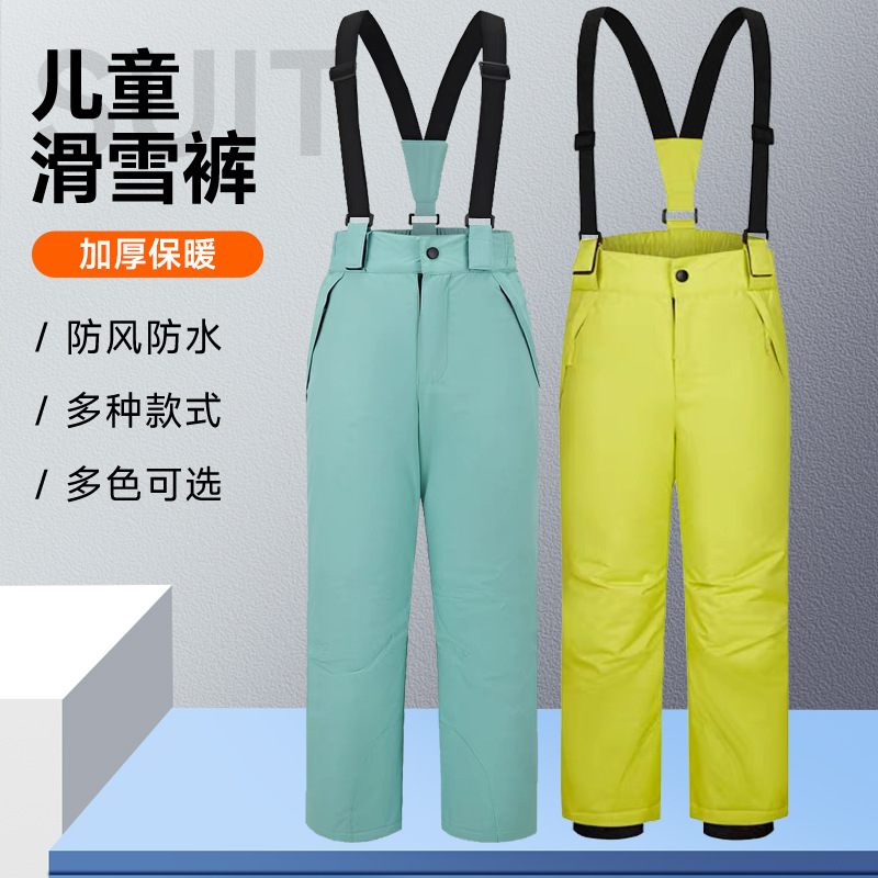 24 New Kidsren's Ski Pants, Kidsren's Ski Clothing, Thickeneded, Waterproof and Warm, Boys and Girls, Snow Trendy Kidsren