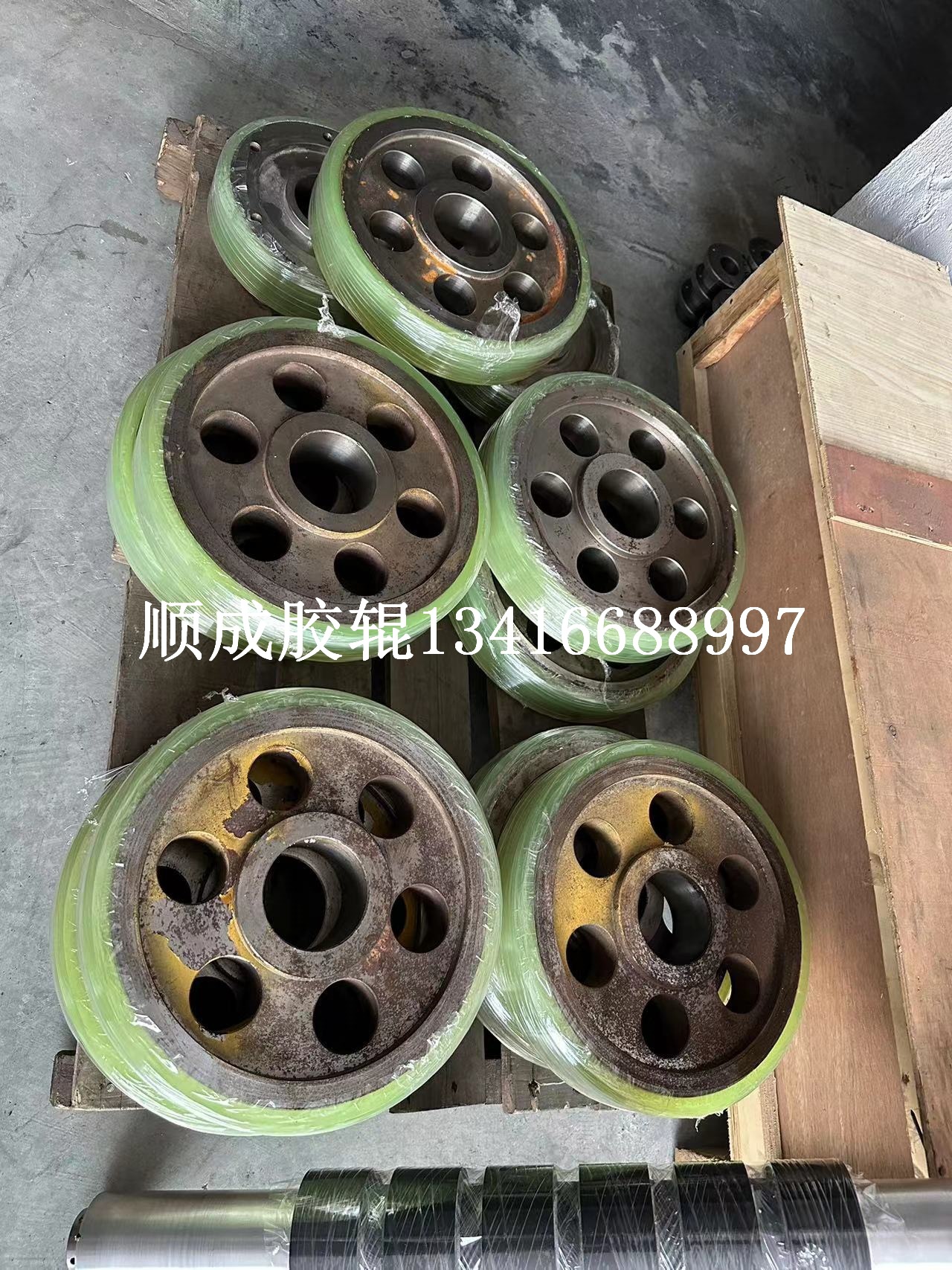 Резиновый вал из полиуретана, колесо с резиновым покрытием, вал Youli, промышленный резиновый вал