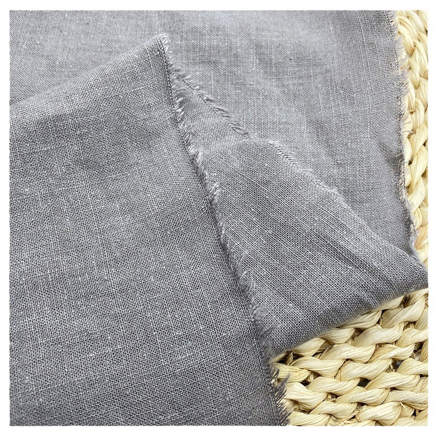 Pure ramie fabric slub sand wash fabric wash water linen pants fabric suit suit cotton linen fabric linen