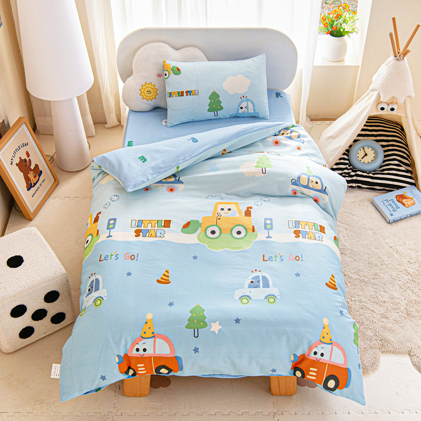 Комплект из шести предметов: детское одеяло для детского сада, трикотажное одеяло, матрас из чистого хлопка