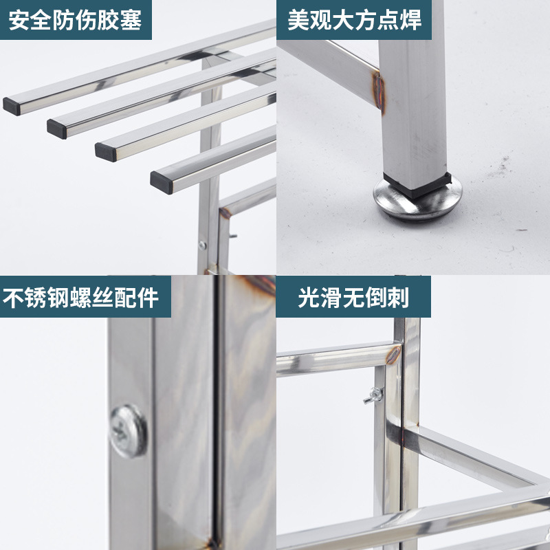 Stainless Steel Flower Rack Thickened Stepped Balcony Indoor and Outdoor Storage Rack Simple Storage Rack Display Rack
