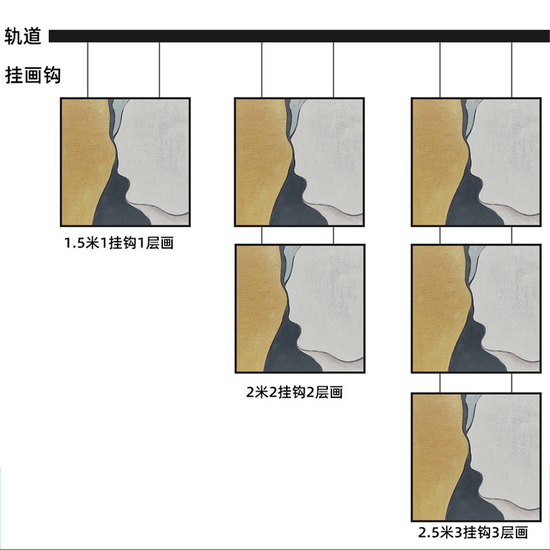 Painting exhibition gallery hanging painting line hanging painting rope factory wholesale hanging mirror line adjustable hanging hook wire rope hanging painting device