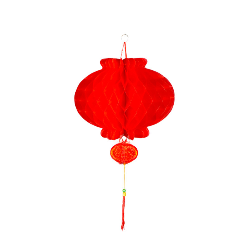New Year's Day Little Red Lantern Hanging Decoration Wedding Celebration Shopping Mall Opening Fortune Outdoor Paper Lantern Wholesale