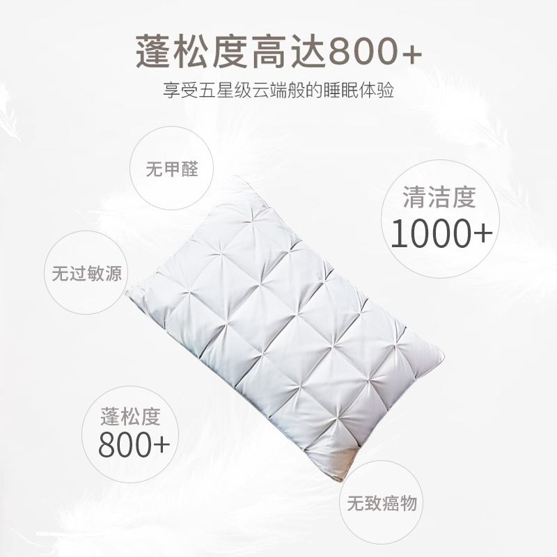 95 White Goose Down genuine goods Rectangular Five-star Hotel Pillow Core Homestay Cervical Spine Protection Home Cotton Pillow Down Pillow