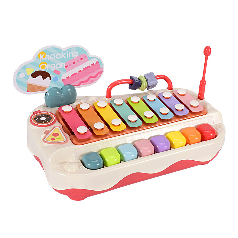 Puzzle eight-tone accordion baby's two-in-one xylophone musical instrument 8-month-old children's musical toy piano