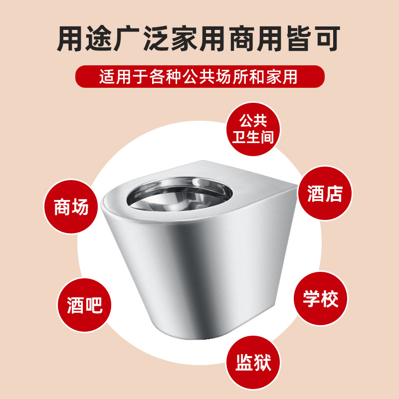 [Customized] Manufacturer Wholesale 316/304 Stainless Steel Toilet Integrated Toilet for Prisons, Airports, and Ships