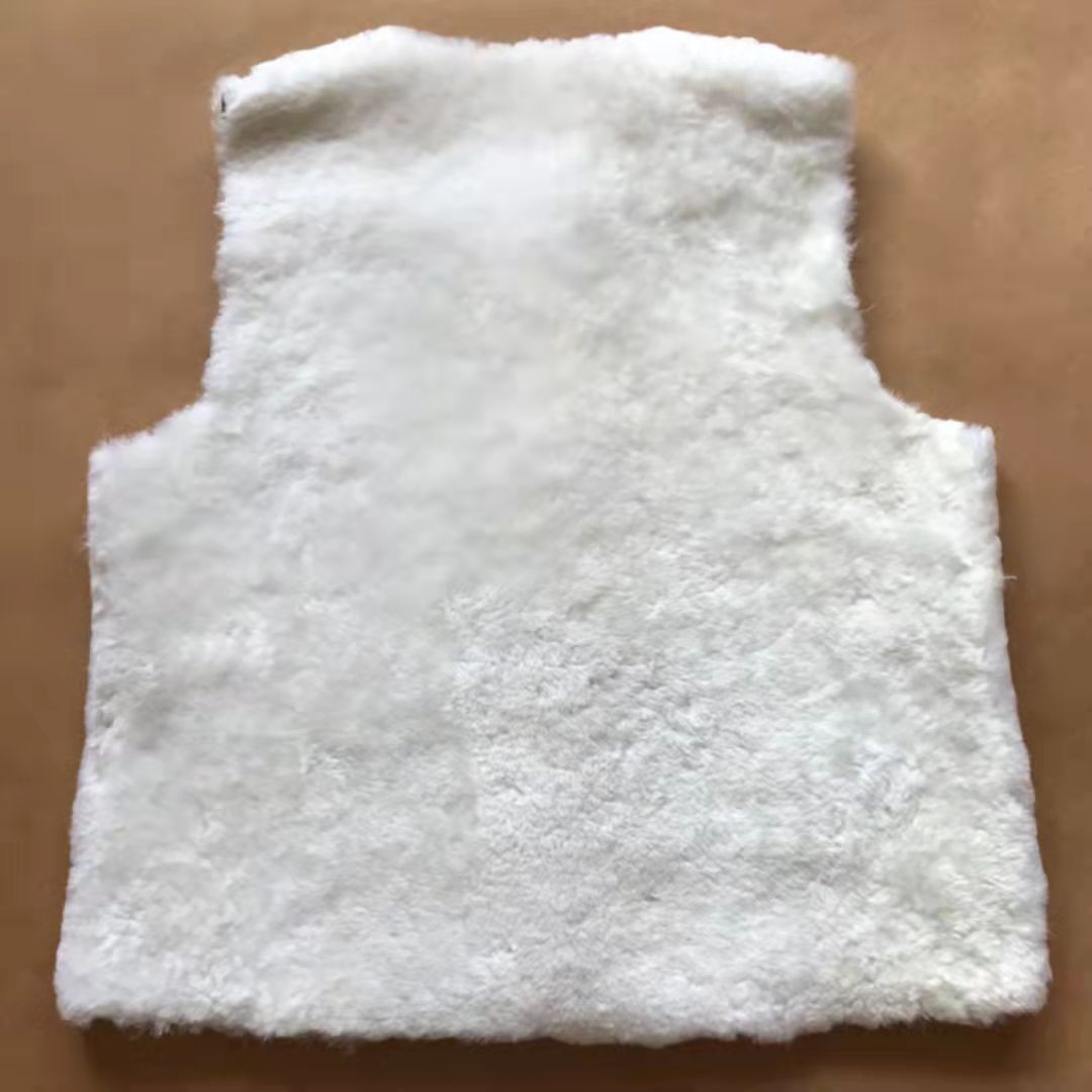 Purely Handmade Wool Vest, Winter Men's and Women's Fur Integrated Goatskin Vest, Thickeneded Real Goatskin Vest to Keep Out the Cold