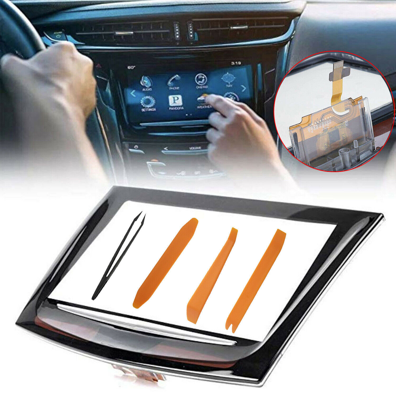 Cadillac SRX XTS ATS CTS Navigation New CUE Central Control Touch Screen Display Outer Screen 13-22